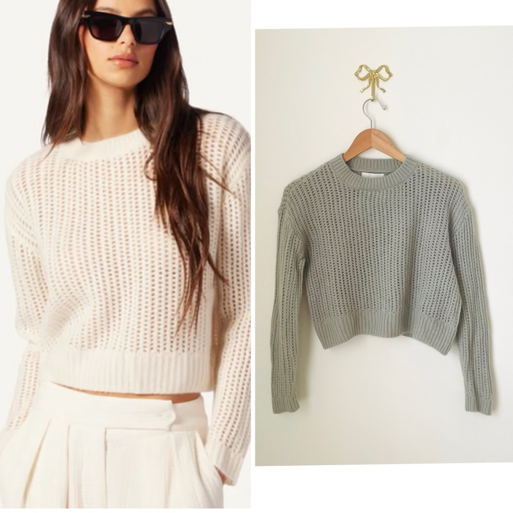 SABLYN marci‎ long sleeve relaxed cashmere sweater in soft greenish gray